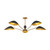 Oscar 46-in Aged Gold/Matte Black 5 Lights Pendant