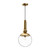 Delilah 10-in Brushed Gold/Clear Glass 1 Light Pendant