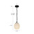 Cherise 7-in Brushed Gold/Glossy Ribbed Opal Glass Socket Pendant