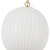 Cherise 12-in Brushed Gold/Glossy Ribbed Opal Glass Socket Pendant