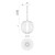 Cherise 12-in Brushed Gold/Glossy Ribbed Opal Glass Socket Pendant