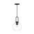 Soji 8-in Clear Glass/Matte Black 1 Light Pendant