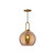 Soji 10-in Aged Gold/Copper Glass 1 Light Pendant