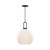 Soji 10-in Matte Black/Opal Matte Glass 1 Light Pendant