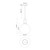 Soji 10-in Brushed Nickel/Opal Matte Glass 1 Light Pendant
