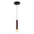 Arden 9-in Matte Black/Opal Glass LED Pendant