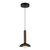 Arden 9-in Matte Black/Opal Glass LED Pendant
