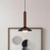 Arden 9-in Matte Black/Opal Glass LED Pendant