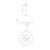 Crosby 18-in Brushed Gold Socket Pendant