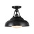 Palmetto 12-in Urban Bronze/Glossy Opal 1 Light Semi Flush Mount