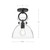 Waldo 9-in Matte Black/Smoked 1 Light Semi Flush Mount