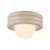 Harvey 12-in Pearl White Socket Semi-Flush Mount