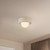 Harvey 12-in Pearl White Socket Semi-Flush Mount