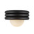 Harvey 12-in Matte Black Socket Semi-Flush Mount