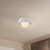 Harvey 12-in Antique White Socket Semi-Flush Mount