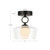 Leota 8-in Chrome/Clear Glass LED Semi-Flush Mount