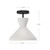Betty 10-in Matte Black/Opal Glass 1 Light Semi Flush Mount