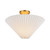 Bridgette 16-in Brushed Gold/Folded White Socket Semi-Flush Mount
