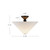 Bridgette 16-in Brushed Gold/Folded White Socket Semi-Flush Mount