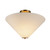 Bridgette 16-in Brushed Gold/White Linen Socket Semi-Flush Mount