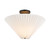 Bridgette 16-in Matte Black/Folded White Socket Semi-Flush Mount