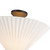Bridgette 16-in Matte Black/Folded White Socket Semi-Flush Mount