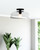 Sylvia 12-in Matte Black/Clear Glass 1 Light Semi-Flush
