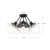 Francesca 20-in Clear Glass/Matte Black 5 Lights Semi Flush Mount