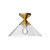Mauer 12-in Brushed Gold/Clear Glass 1 Light Semi Flush Mount