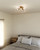 Cassia 15-in Aged Brass/Clear Glass 3 Lights Semi-Flush