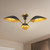 Oscar 32-in Aged Gold/Matte Black 3 Lights Semi Flush Mount