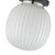 Cherise 7-in Matte Black/Glossy Ribbed Opal Glass Socket Semi-Flush Mount