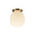 Cherise 7-in Brushed Gold/Glossy Ribbed Opal Glass Socket Semi-Flush Mount