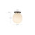 Cherise 7-in Brushed Gold/Glossy Ribbed Opal Glass Socket Semi-Flush Mount