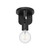 Claire 5-in Matte Black 1 Light Semi Flush Mount