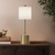 Issa 26-in Brushed Gold/Ivory Linen 1 Light Table Lamp