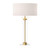 Sasha 18-in Brushed Gold/White Linen 2 Lights Table Lamp