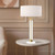 Sasha 18-in Brushed Gold/White Linen 2 Lights Table Lamp