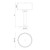 Sasha 18-in Matte Black/White Linen 2 Lights Table Lamp