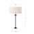 Sasha 18-in Matte Black/White Linen 2 Lights Table Lamp