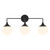 Nouveau 25-in Matte Black/Opal Matte Glass 3 Lights Vanity