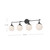 Nouveau 35-in Matte Black/Opal Matte Glass 4 Lights Vanity