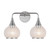 Hazel 17-in Chrome/Clear Glass 2 Lights Vanity
