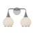 Hazel 17-in Chrome/Opal Matte Glass 2 Lights Vanity