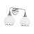 Hazel 17-in Chrome/Opal Matte Glass 2 Lights Vanity