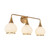 Hazel 26-in Aged Gold/Opal Matte Glass 3 Lights Vanity