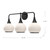 Hazel 26-in Aged Gold/Opal Matte Glass 3 Lights Vanity