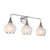 Hazel 26-in Chrome/Clear Glass 3 Lights Vanity