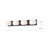 Willow 31-in Clear Glass/Matte Black 4 Lights Vanity