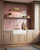 Valise 32-in Vintage Brass/Cognac Leather LED Wall/Vanity